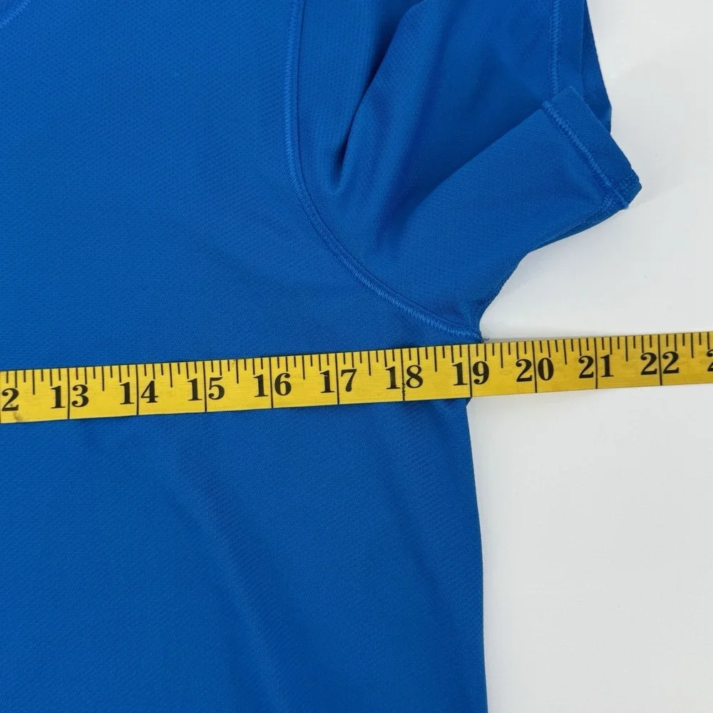 Lululemon Women's High Neck Run Train Tee Blue Size 6 Swiftly Workout Active Top